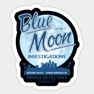 Moonlighting Blue Moon Investigations Sunny Sticker